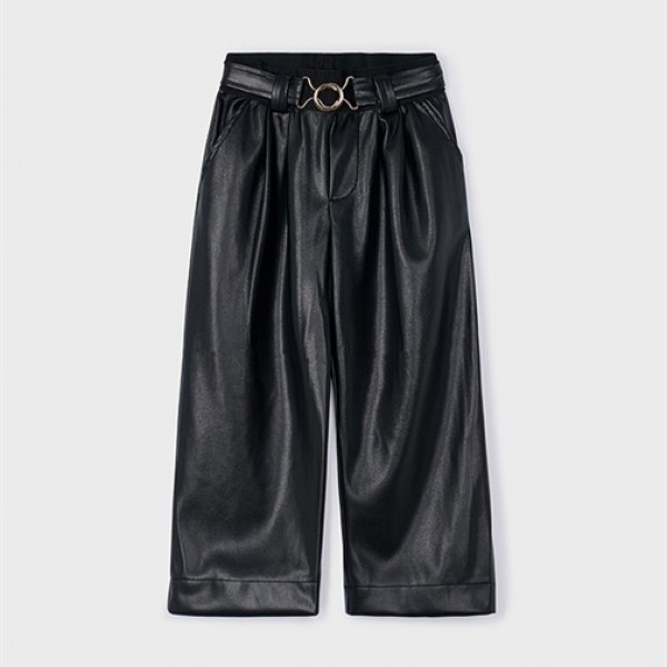 Παντελονι μακρυ pu wide leg